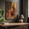 Yashoda Krishna Painting with Frame by Raja Ravi Varma (1895)