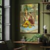 Murali-dhara Painting with Frame by Raja Ravi Varma (1900)
