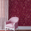 VIBRANT GEOMETRIC HONEYCOMB WALLPAPER IN BURGUNDY AND GOLD WITH A DISTRESSED FINISH FOR A BOLD STATEMENT WALLPAPER