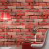 VIBRANT RED BRICK EFFECT WALLPAPER FOR A BOLD AND INDUSTRIAL ACCENT WALL WALLPAPER