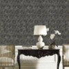 CONTEMPORARY GEOMETRIC WALLPAPER IN DARK GREY AND GOLD FOR A MODERN STATEMENT WALLPAPER