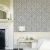 ART DECO INSPIRED GEOMETRIC WALLPAPER WITH WHITE LINES ON A GREY BACKGROUND FOR A CHIC AND SOPHISTICATED SPACE WALLPAPER