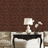 GOLD GEOMETRIC CUBE PATTERN ON DEEP MAROON TEXTURED SURFACE WALLPAPER