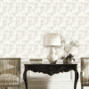 SOFT TEXTURED WALLPAPER IN LIGHT BEIGE AND WHITE FOR A GENTLE AND MODERN AMBIANCE WALLPAPER