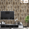 SOPHISTICATED GEOMETRIC DIAMOND WALLPAPER IN BROWN AND MARBLE TONES FOR A MODERN STATEMENT WALLPAPER