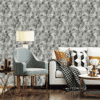 BOLD MARBLED EFFECT WALLPAPER IN GREY AND BLACK FOR A DRAMATIC MODERN STATEMENT WALLPAPER
