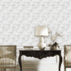 CHIC ABSTRACT TEXTURE WITH TEAK WOOD LOOK WALLPAPER IN NEUTRAL GREY AND WHITE FOR A CONTEMPORARY FEEL WALLPAPER