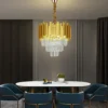 Golden Mamba Round Crystal Chandelier