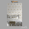 OPULENT FLORAL DAMASK WALLPAPER IN GOLD AND SOFT YELLOW FOR AN ELEGANT AND GRAND MASTER BEDROOM WALLPAPER.