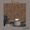 ABSTRACT BOTANICAL WALLPAPER IN RICH BROWN AND GOLD TONES FOR A WARM AND ELEGANT DINING ROOM AESTHETIC WALLPAPER.