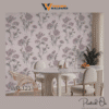 PALE PINK BOTANICAL WALLPAPER FOR A SOFT, ELEGANT, AND NATURE-INSPIRED DINING ROOM AESTHETIC WALLPAPER