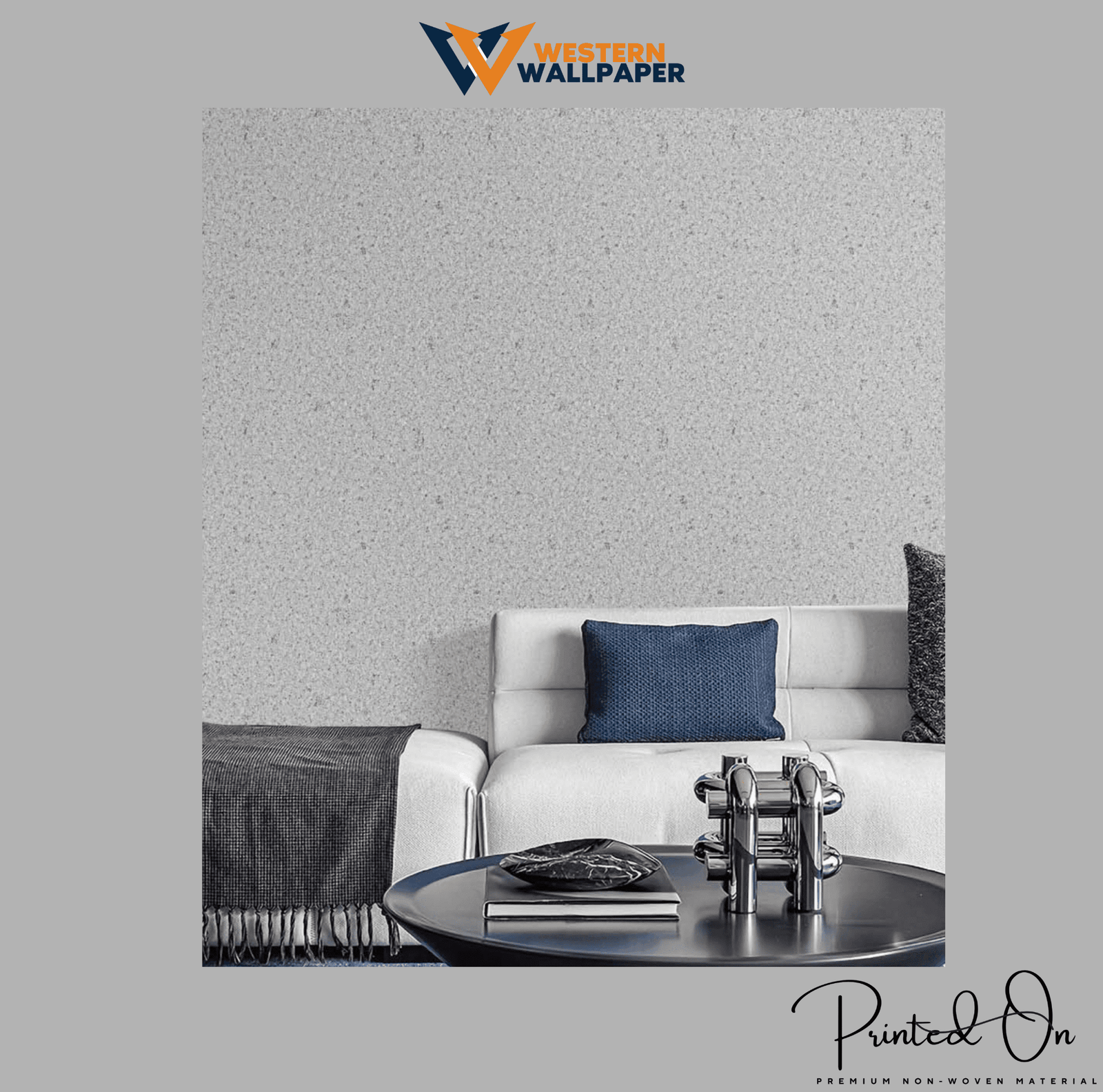 SUBTLE STONE TEXTURE WALLPAPER IN LIGHT GREY AND WHITE FOR A MODERN AND MINIMALIST LIVING ROOM WALLPAPER.