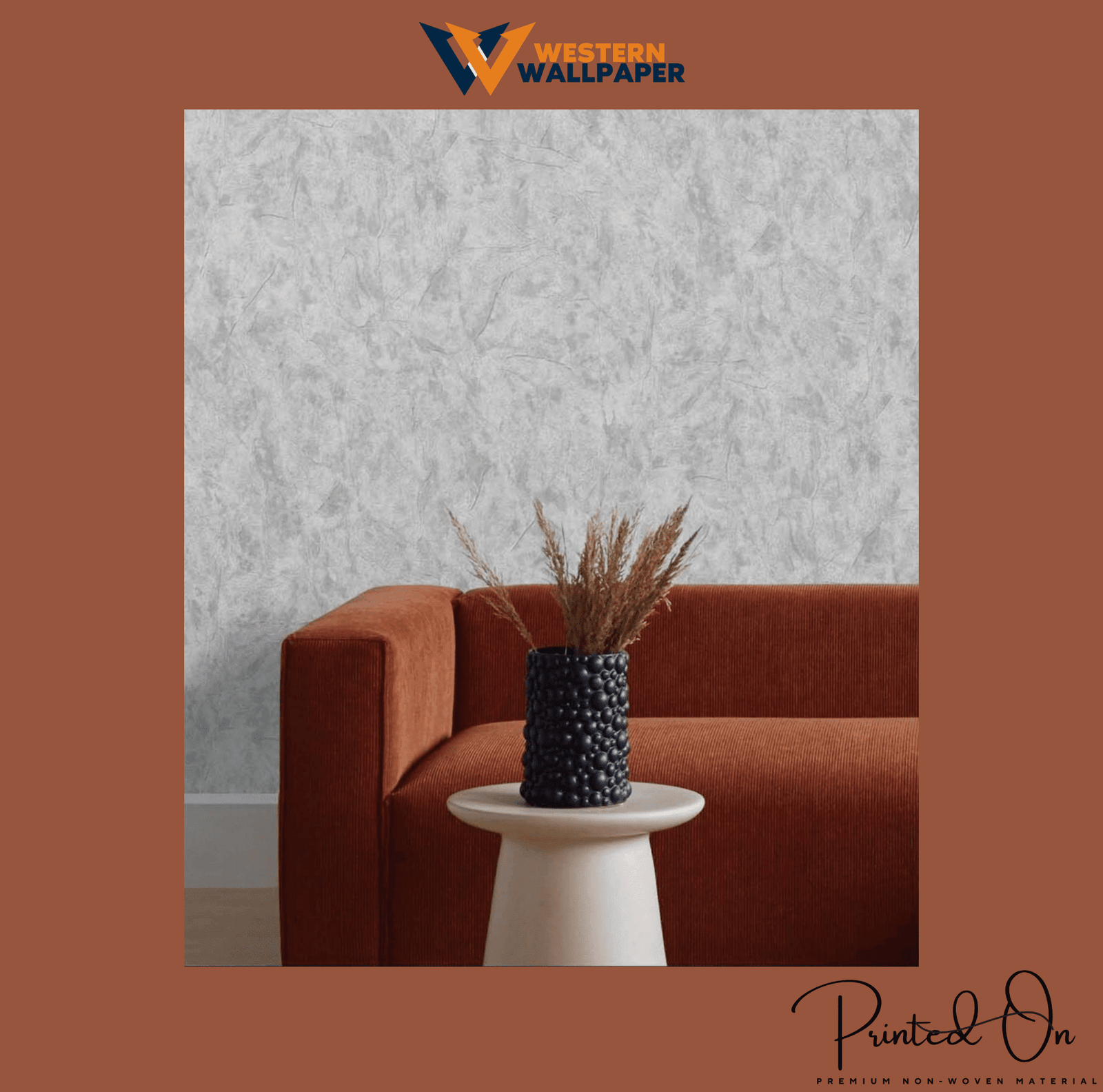 FAUX FIBER TEXTURE WALLPAPER IN MARBLED WHITE AND GREY FOR AN ORGANIC AND CONTEMPORARY LIVING SPACE WALLPAPER.