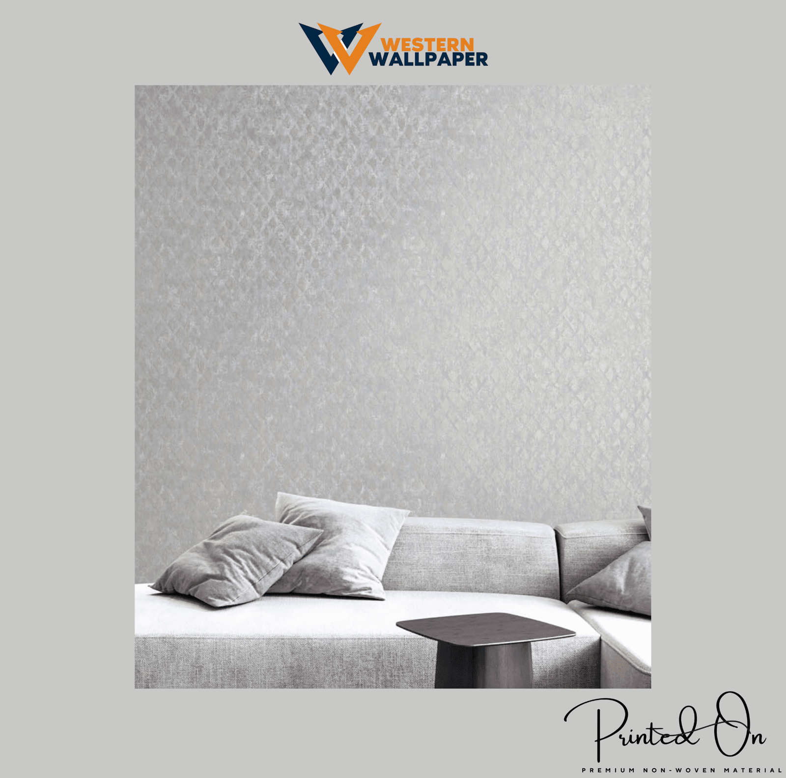 SUBTLE GEOMETRIC TEXTURE WALLPAPER IN SHIMMERING SILVER AND WHITE FOR AN ELEGANT AND MINIMALIST MODERN LIVING ROOM WALLPAPER.