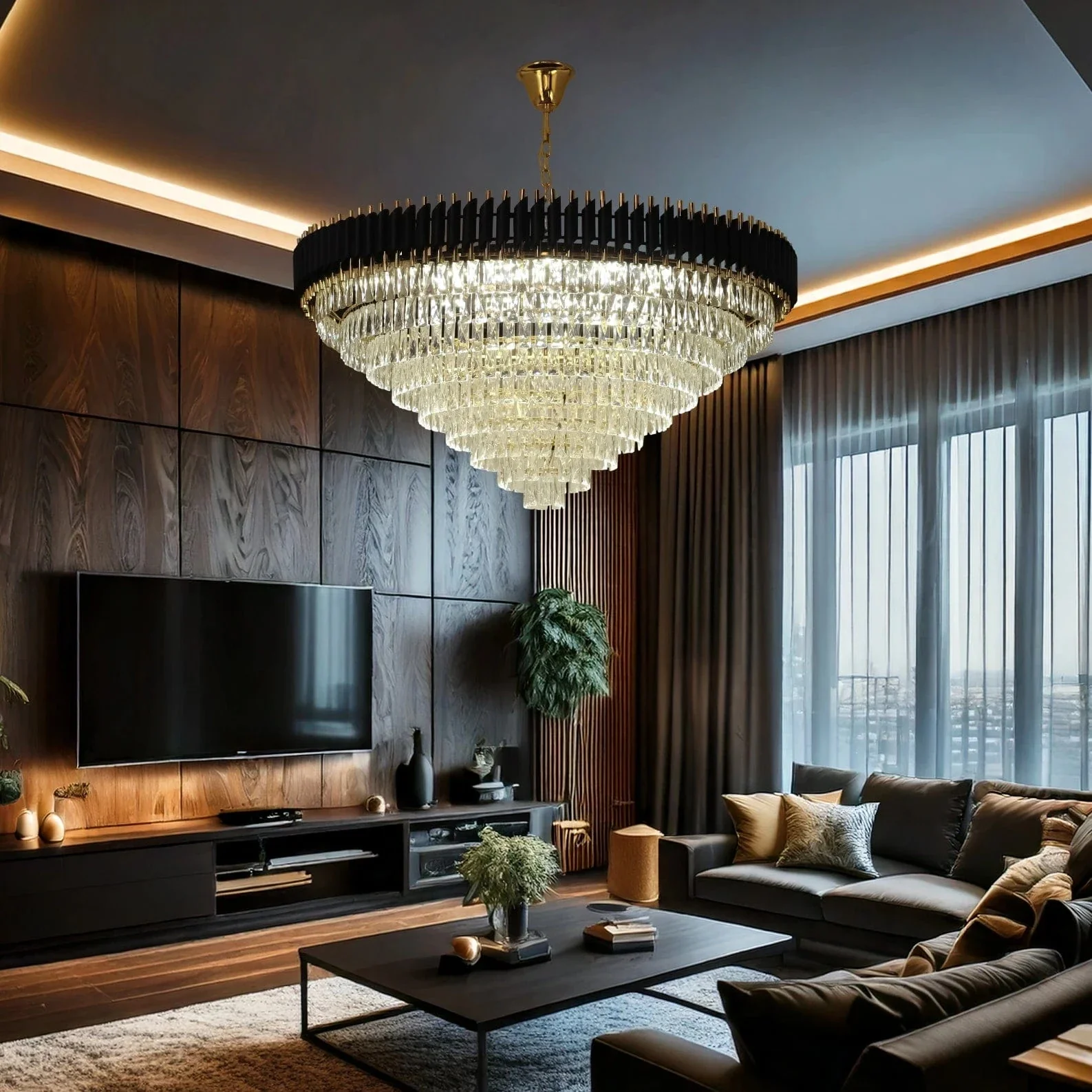 Black Mamba Round Chandelier