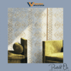 LUXE TRIBAL GEOMETRIC WALLPAPER IN SILVER AND GOLD
