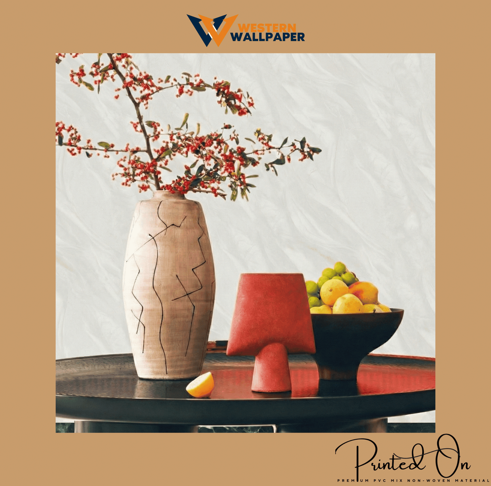 LUXE FEATHERED MARBLE WALLPAPER IN GLACIER WHITE