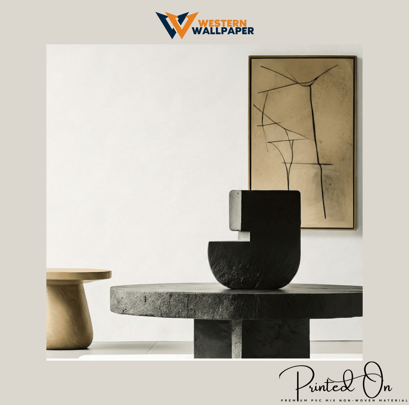 GEOMETRIC SHANTUNG STRAW WALLPAPER IN SNOW WHITE