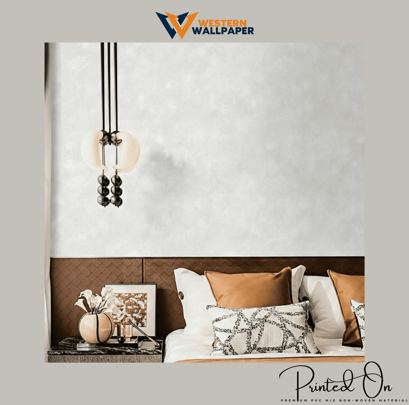 METALLIC BRUSHED PATINA WALLPAPER IN FROSTED SILVER