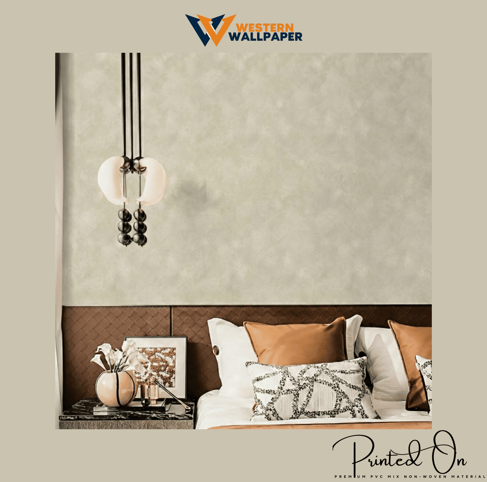 METALLIC BRUSHED PATINA WALLPAPER IN CHAMPAGNE MIST