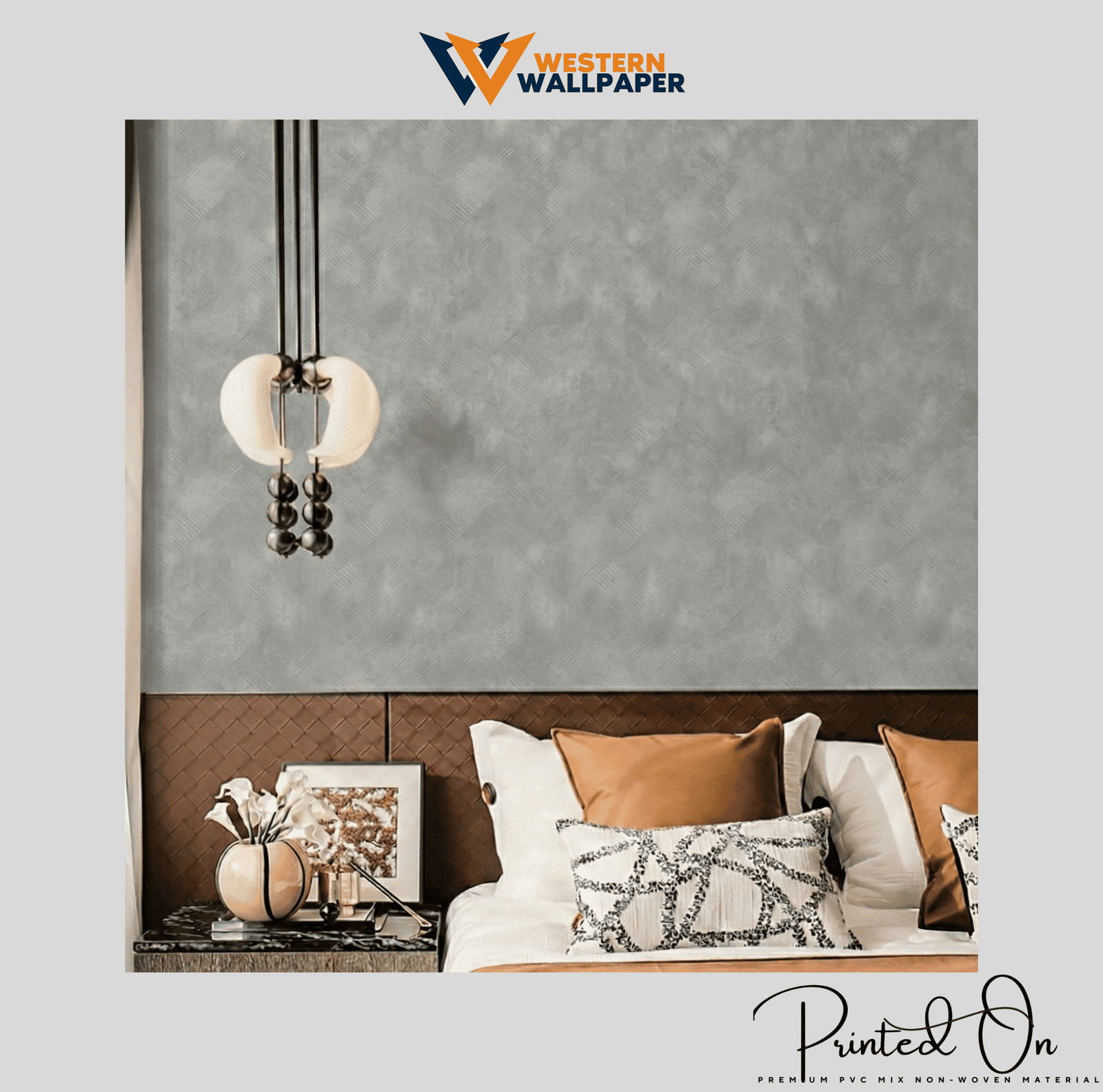 METALLGREY RUSHED PATINA WALLPAPER IN SLATE FREY