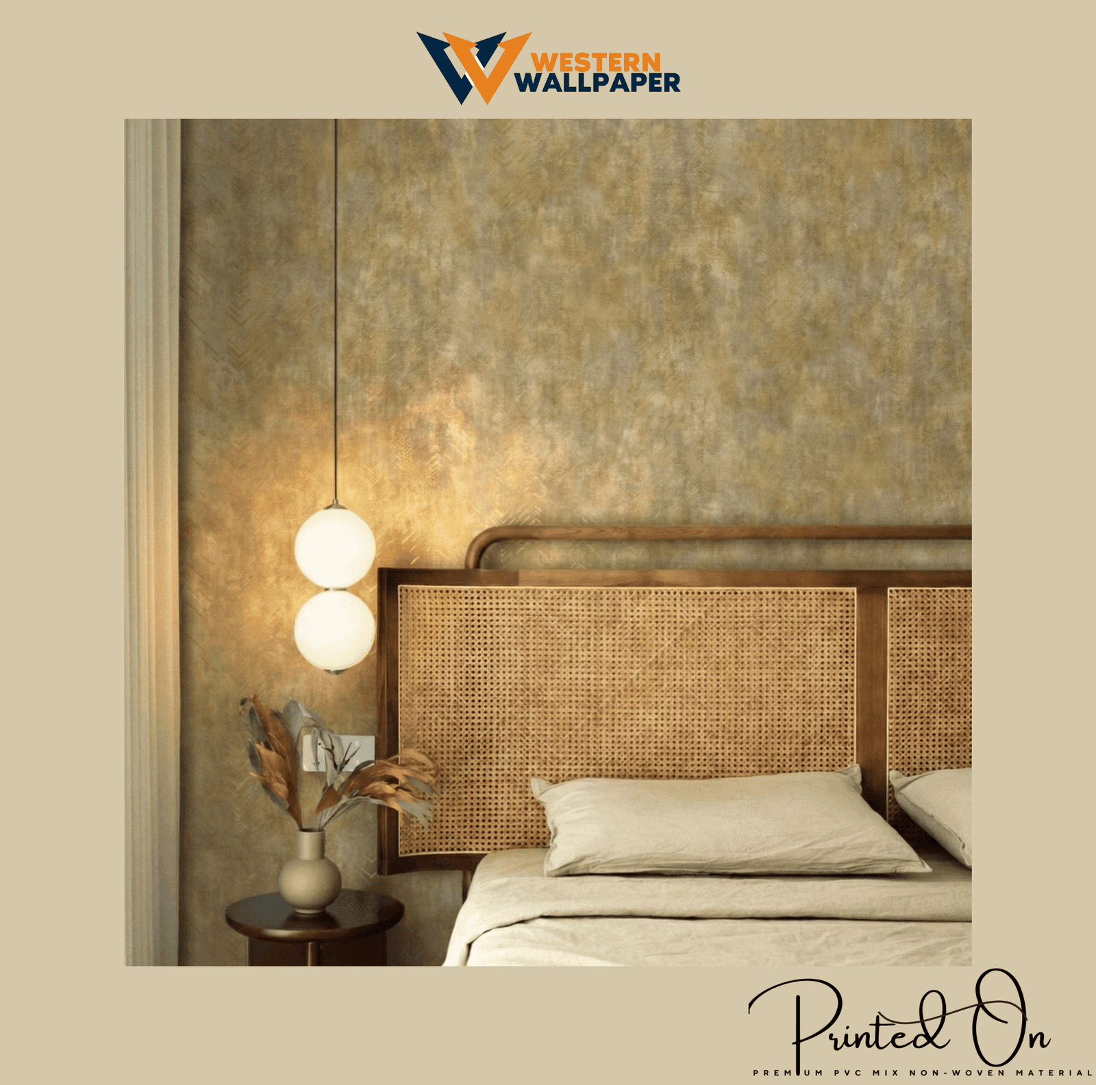 LUXE DISTRESSED CHEVRON WALLPAPER IN WEATHERED BRONZE