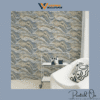 LUXE SWIRLING AGATE WALLPAPER IN SLATE AND OCHRE