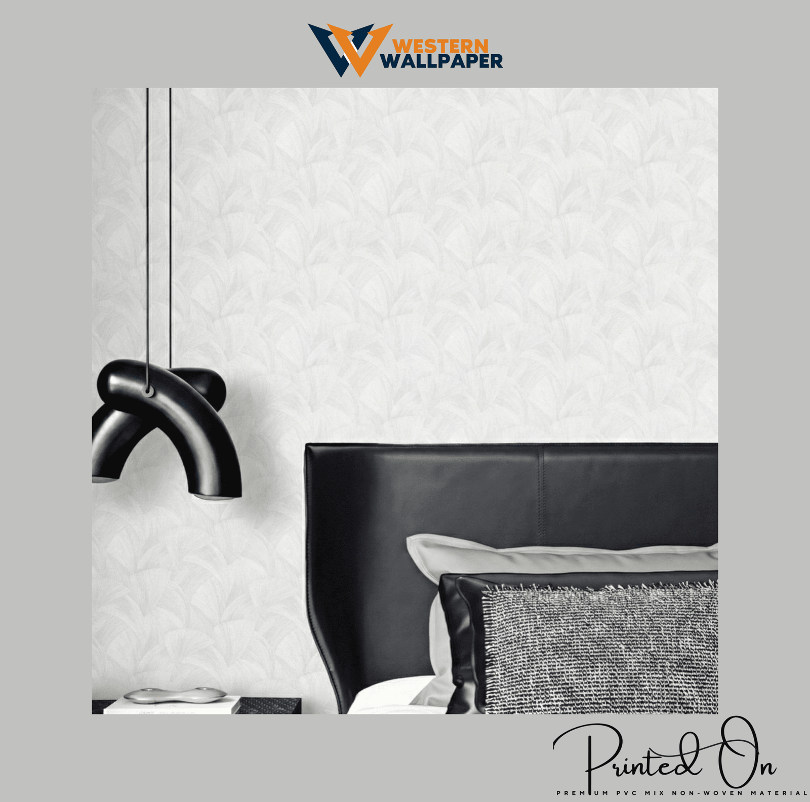 LUXE FANFARE WALLPAPER IN GLACIER WHITE