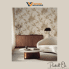 ETHEREAL GOSSAMER SHRUB WALLPAPER IN CHAMPAGNE AND BRONZE