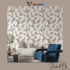 ELEGANT BLOSSOMING VINE WALLPAPER IN ROSE AND SAGE