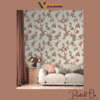 ELEGANT BLOSSOMING VINE WALLPAPER IN ROSE AND AMBER