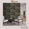 LUSH TROPICAL BOTANICAL WALLPAPER IN MIDNIGHT AND OLIVE