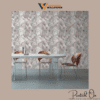 LUXE DAMASK SWIRL WALLPAPER IN MAUVE AND SILVER
