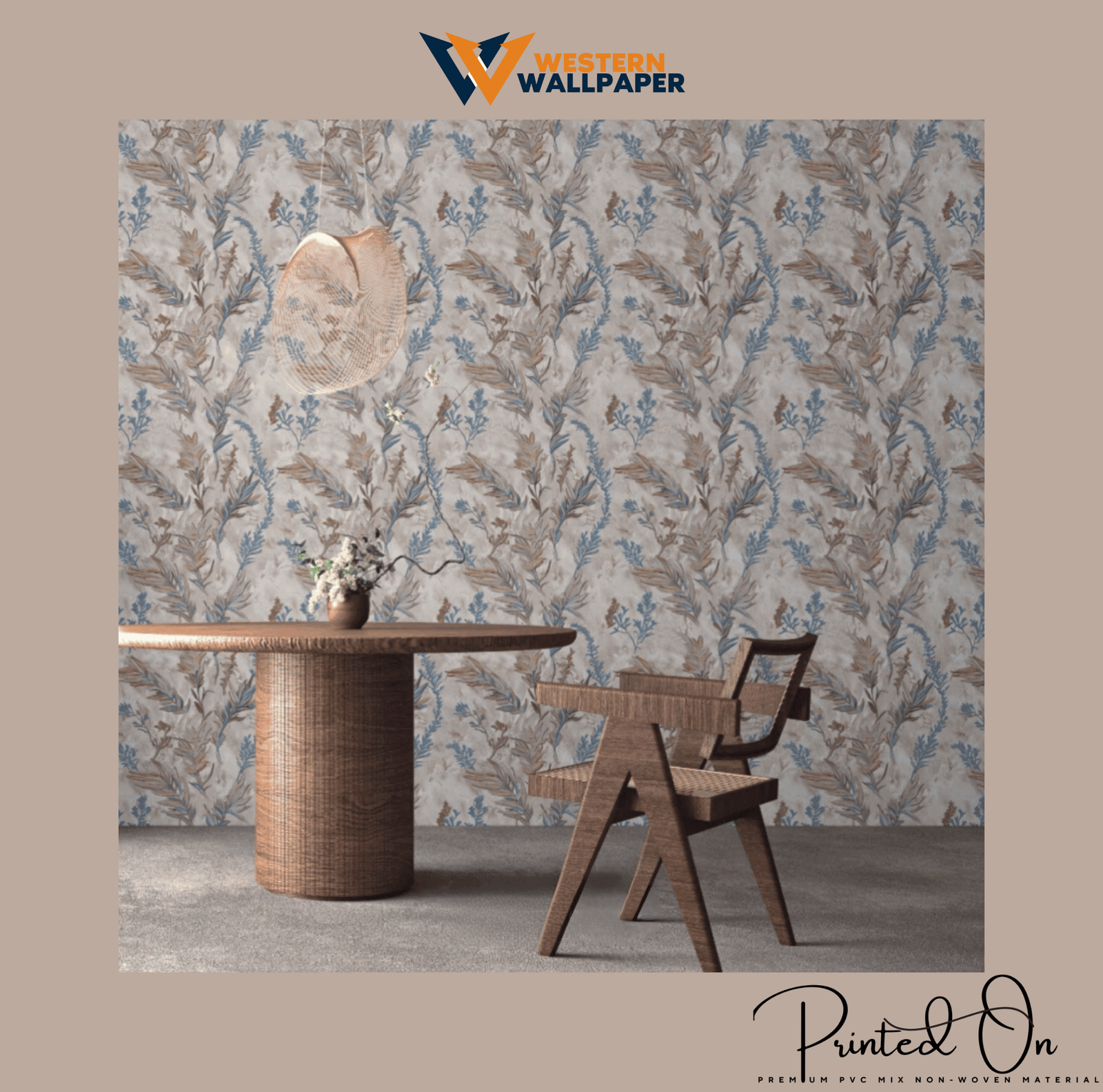 ETHEREAL ARTISAN SCROLL WALLPAPER IN SAGE AND AMBER