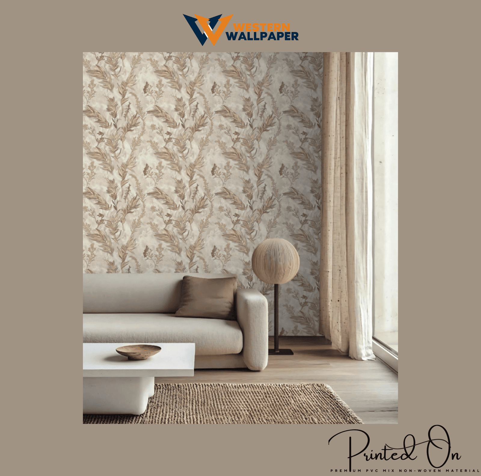 ETHEREAL ARTISAN SCROLL WALLPAPER IN ALABASTER AND FERN