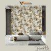 MINIMALIST BOTANICAL VINE WALLPAPER IN CHARCOAL AND HONEY