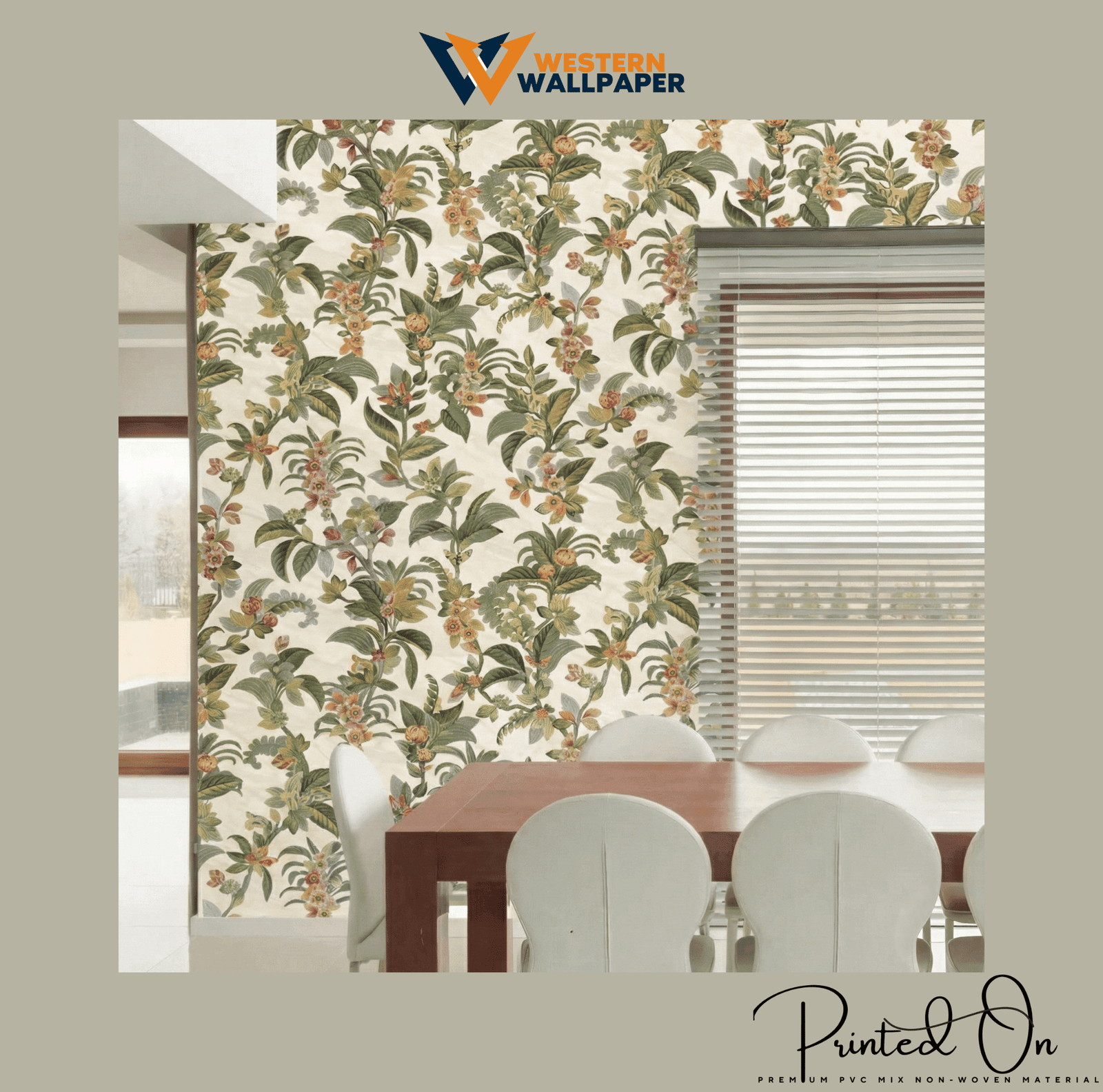 EXOTIC BOTANICAL PARADISE WALLPAPER IN IVORY AND MOSS