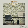 MINIMALIST BOTANICAL TRACERY WALLPAPER IN MOSS AND ALABASTER FOR A FRESH ORGANIC STATEMENT WALL