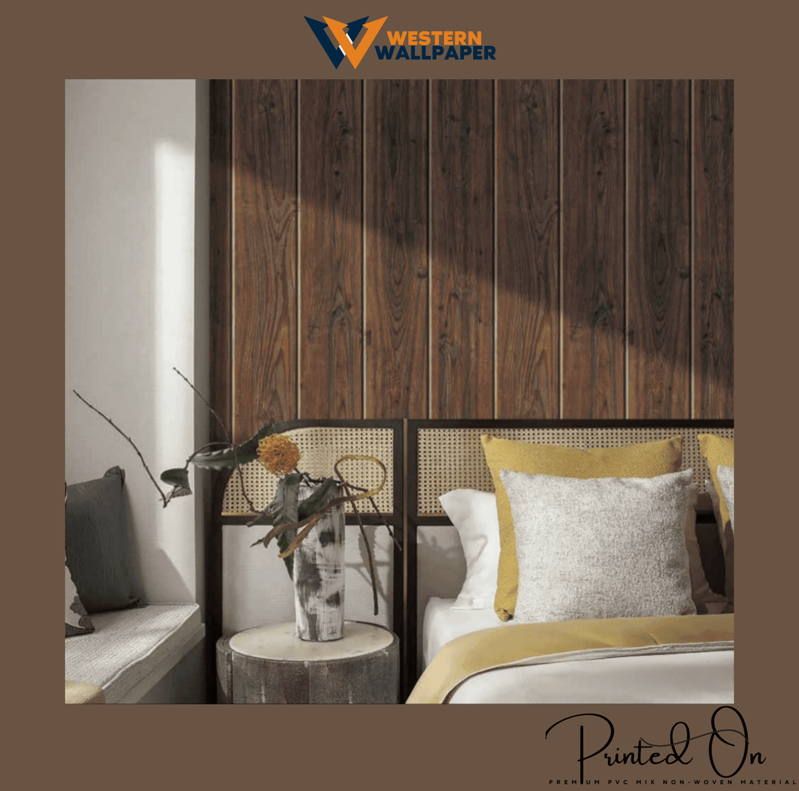 RUSTIC VERTICAL WOOD PLANK WALLPAPER IN CHARCOAL EBONY
