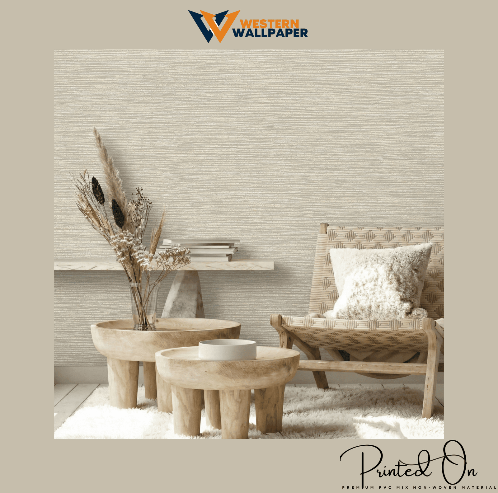 TEXTURED LINEAR WEAVE WALLPAPER IN PEARL AND CHAMPAGNE