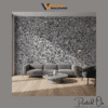TEXTURED MULTICOLOR TERRAZZO WALLPAPER IN BLACK AND WHITE TONES