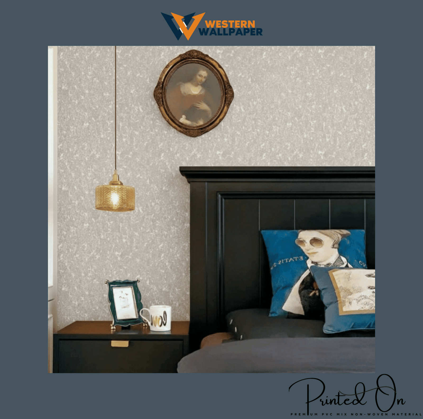 TEXTURED MOTTLED PLASTER WALLPAPER IN PEWTER AND SILVER