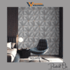 3D PRISM GEOMETRIC WALLPAPER IN SILVER GREY