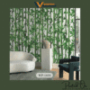 CITADEL EMERALD CANE CONSTELLATION WALLPAPER IN NATURAL GREEN