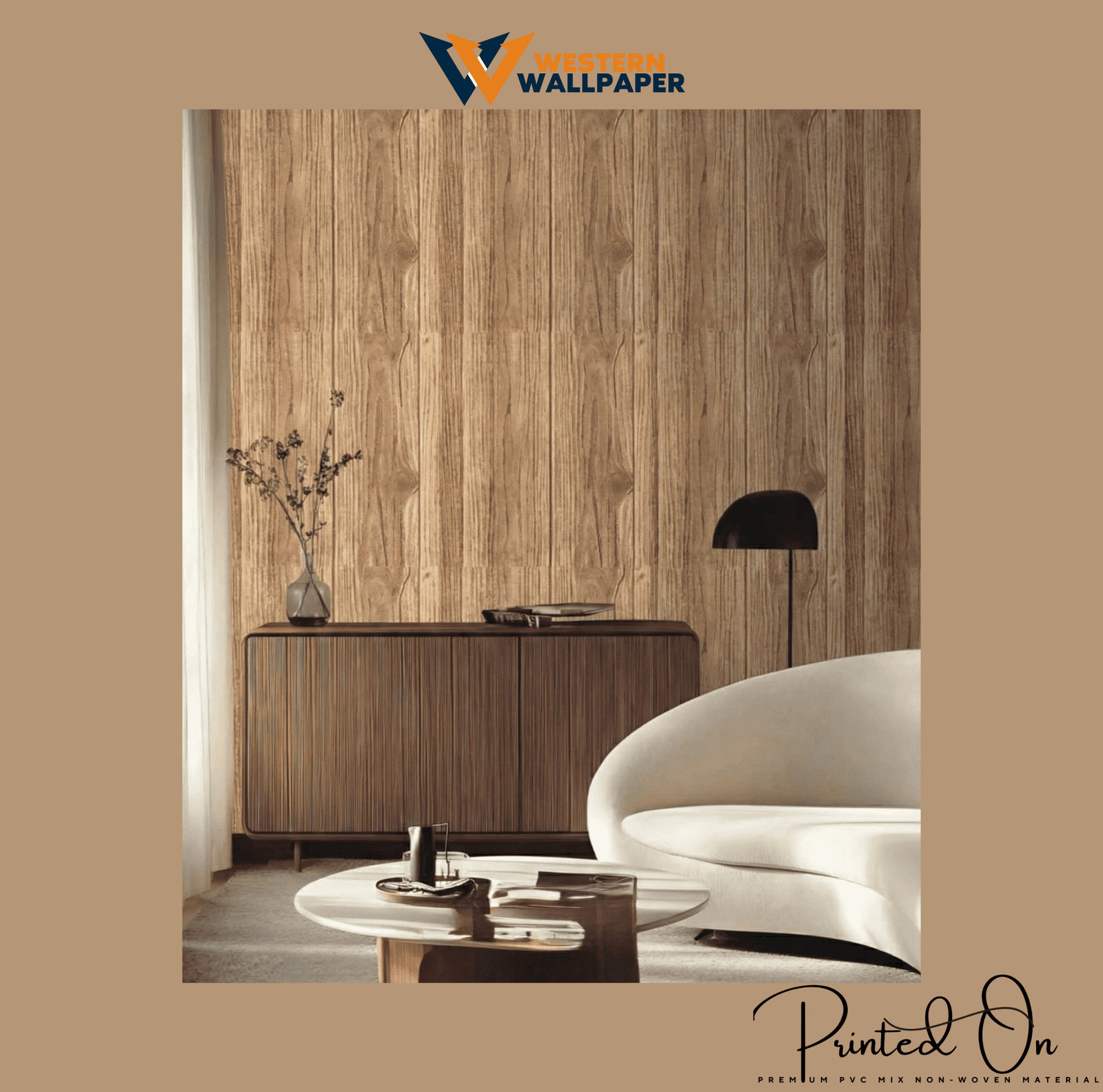 HEARTHSTONE QUARRY MASONRY WALLPAPER IN AMBER EARTH