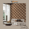 GEOMETRIC CUSHION MARBLE WALLPAPER IN SANDSTONE BEIGE