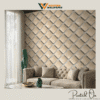 GEOMETRIC CUSHION MARBLE WALLPAPER IN CHAMPAGNE BEIGE
