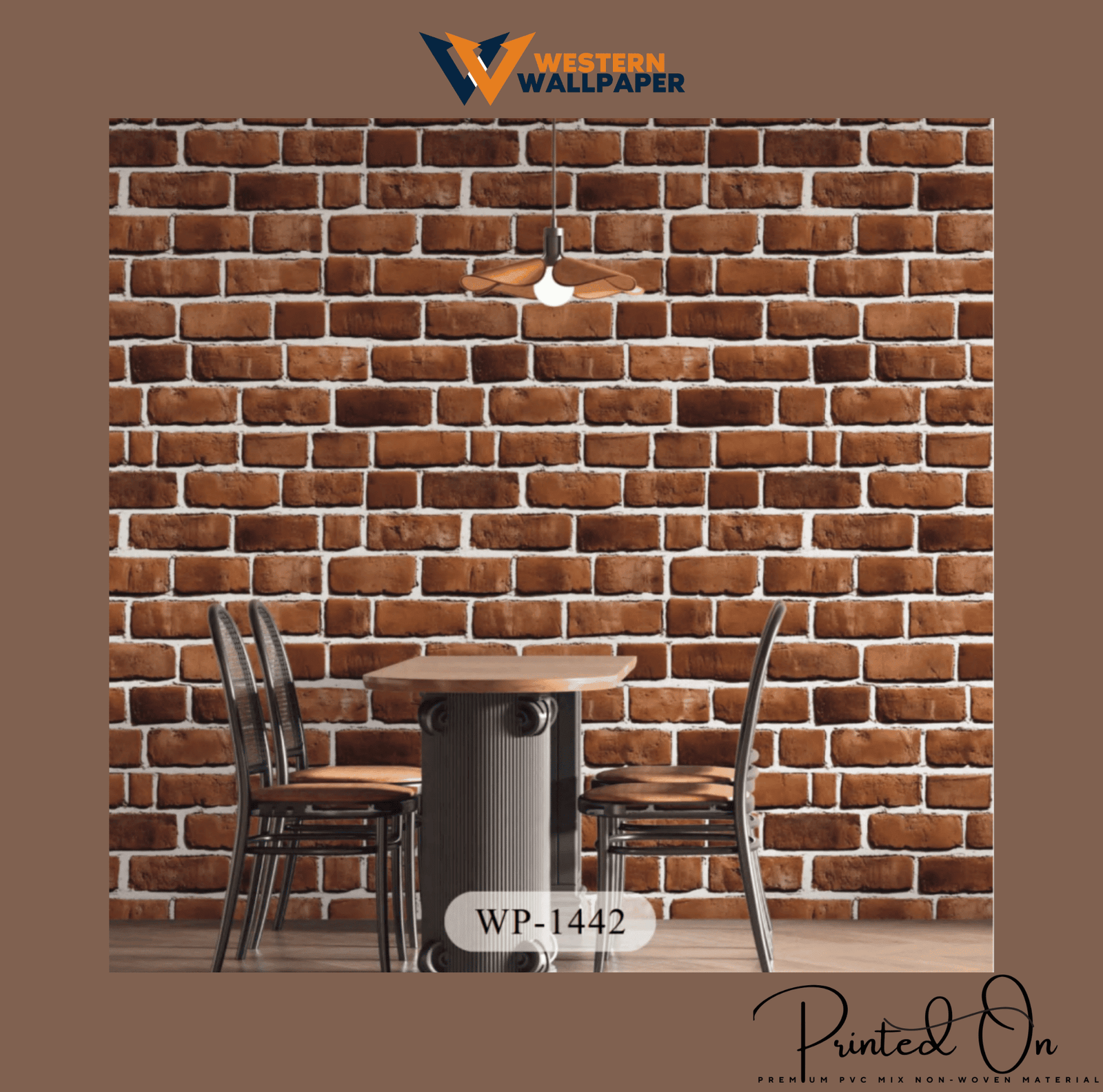 TRADITIONAL RED BRICK WALLPAPER IN RUSTIC TERRACOTTA
