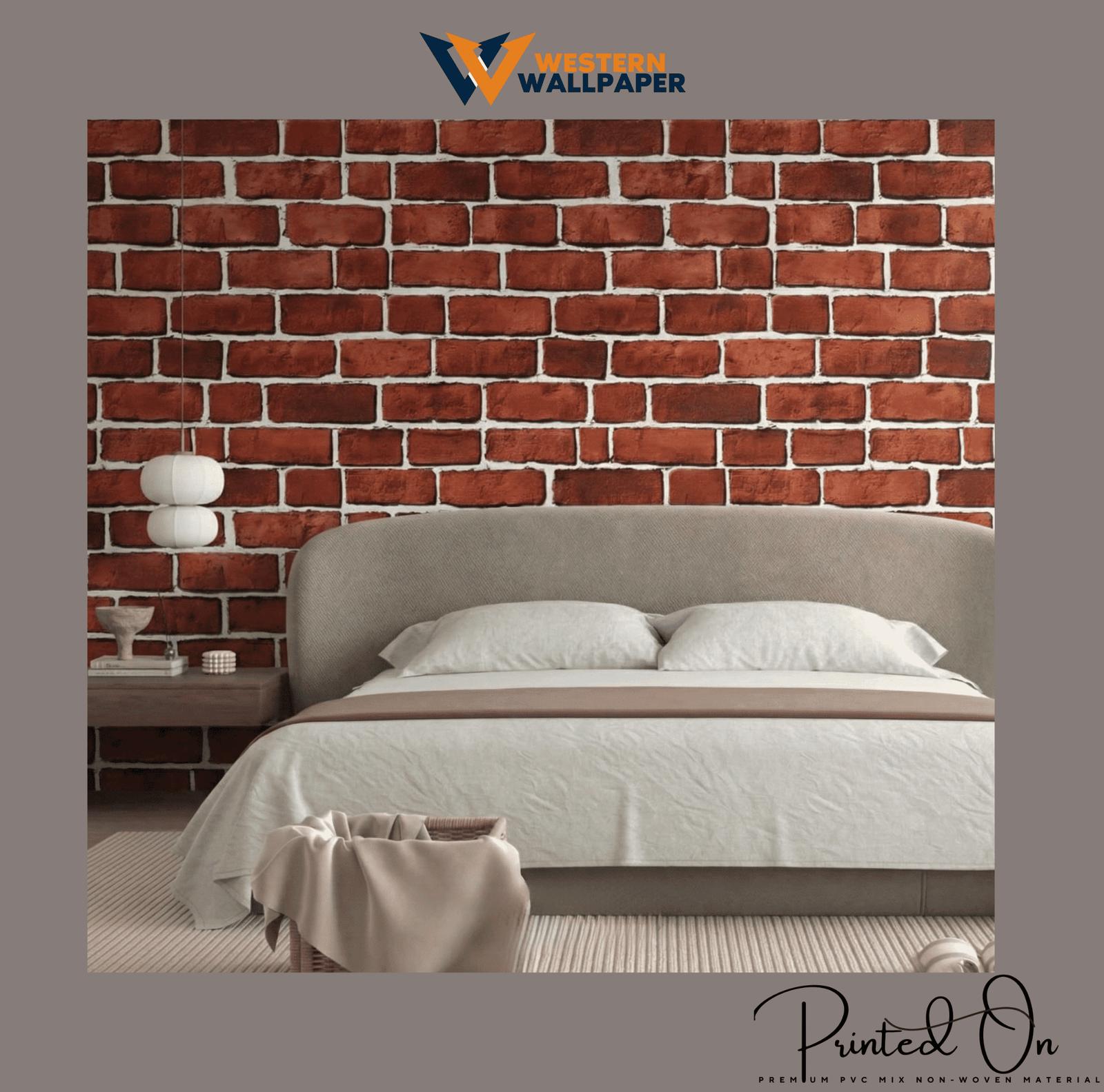 VINTAGE RED BRICK WALLPAPER IN CLASSIC TERRACOTTA