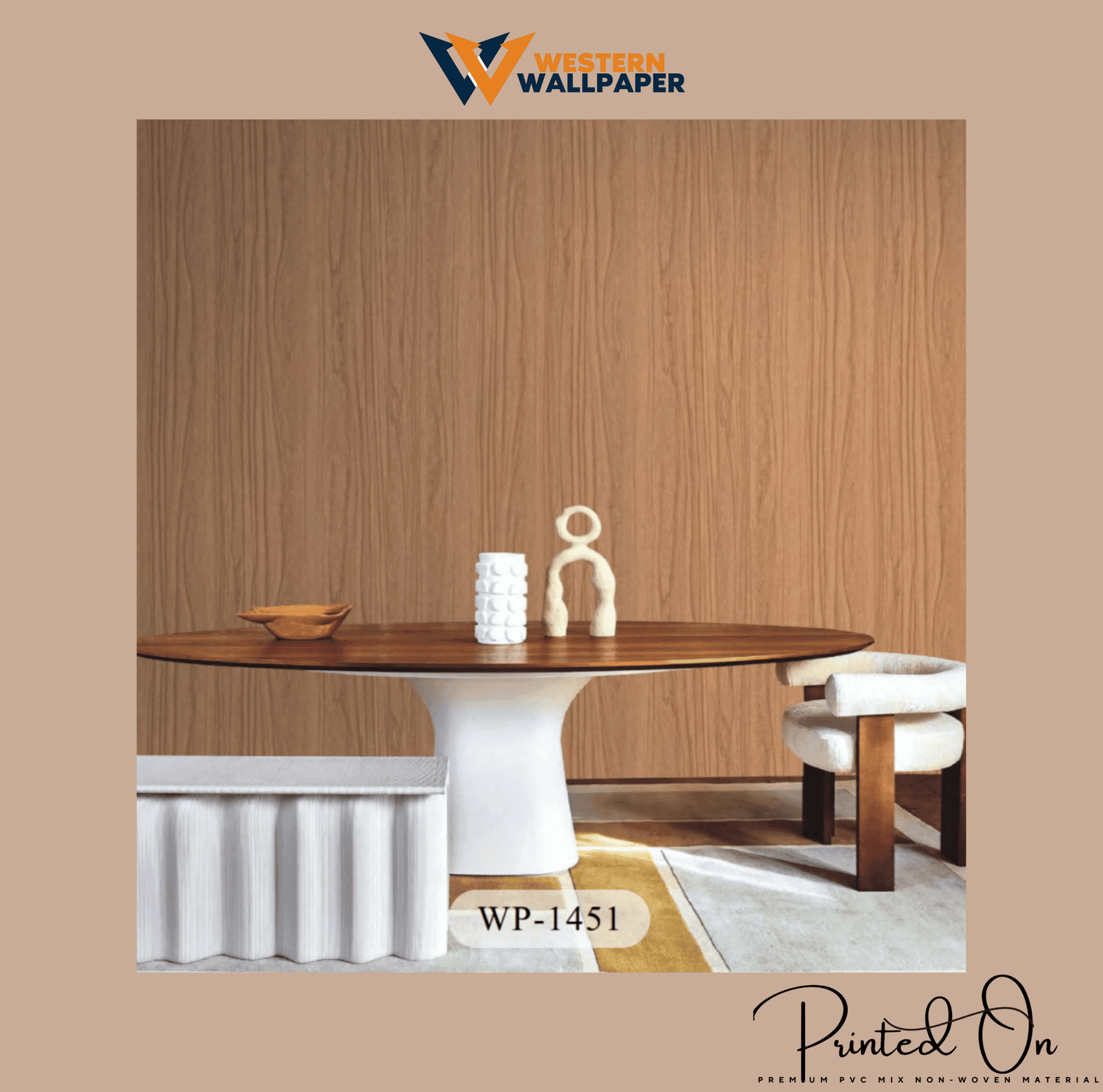 NATURAL WOOD GRAIN WALLPAPER IN SOFT CEDAR